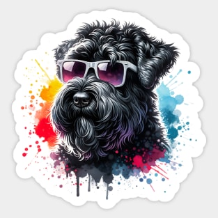 Watercolor Black Russian Terrier Sticker